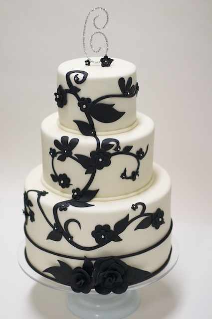 Photo:  cake black and white